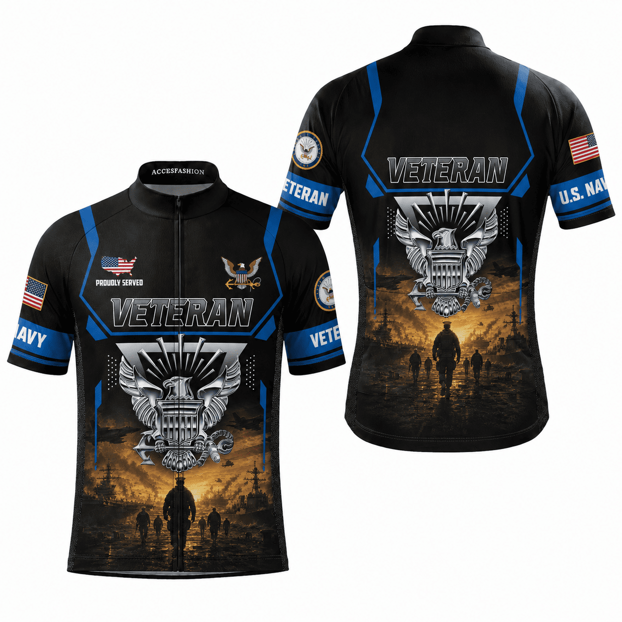Men's U.S Veteran Cycling Kit, Gifts For US Veterans