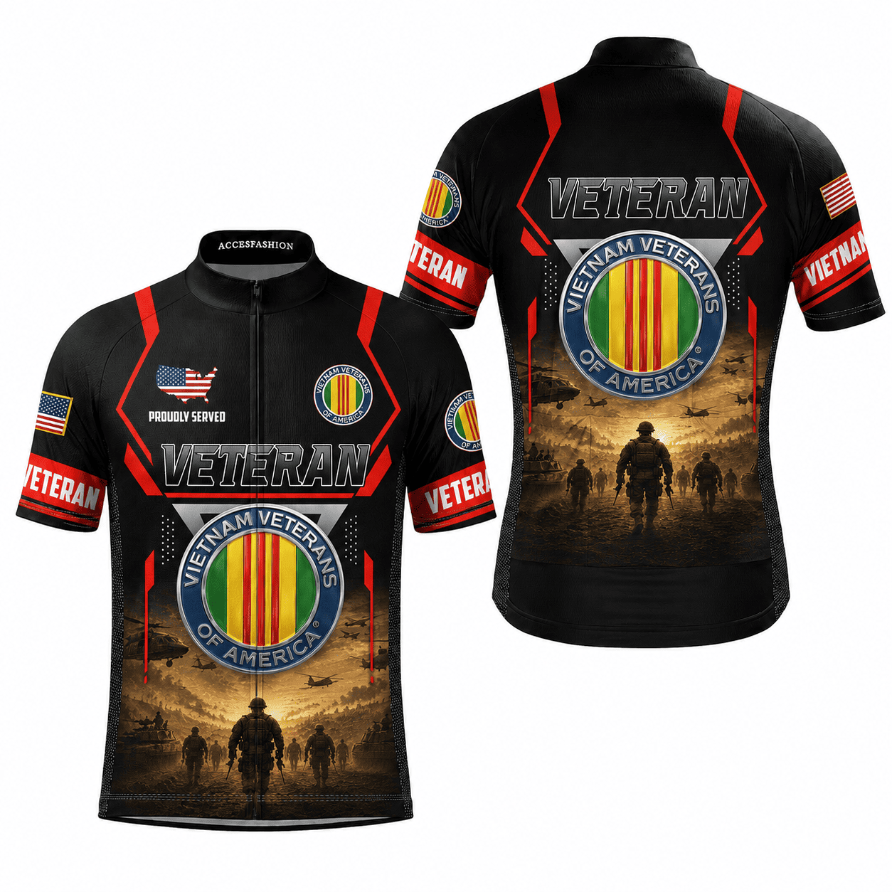 Men's U.S Veteran Cycling Kit, Gifts For US Veterans