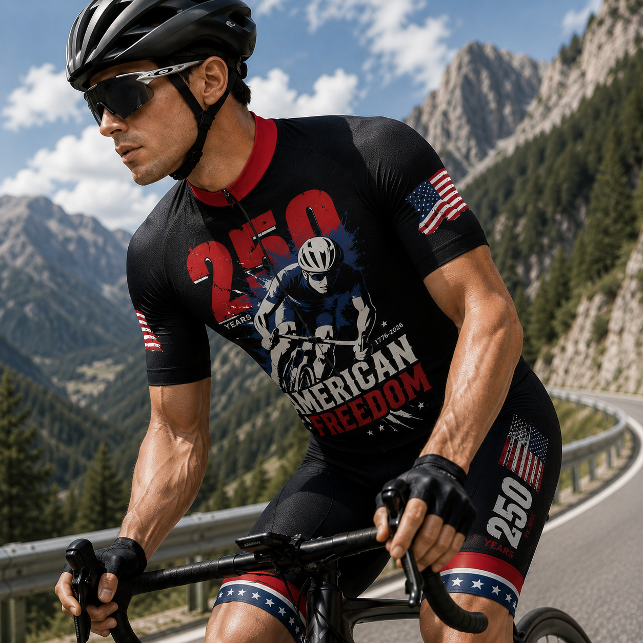 Men's 250 Years American Freedom 1776-2026 Cycling Kit