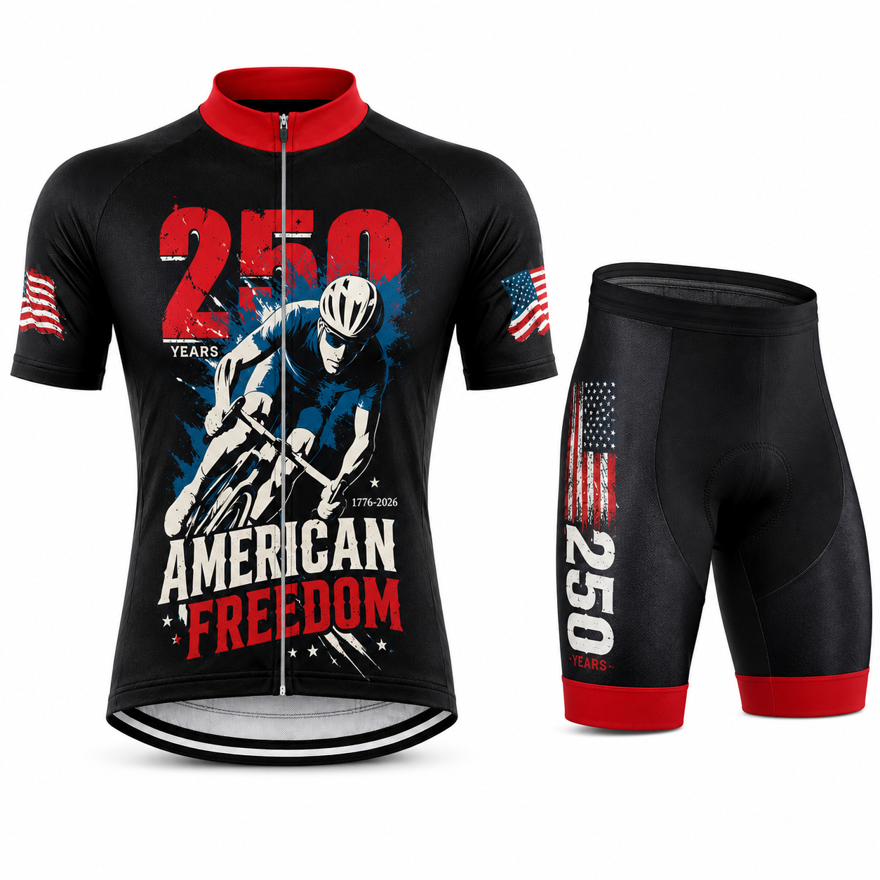 Men's 250 Years American Freedom 1776-2026 Cycling Kit