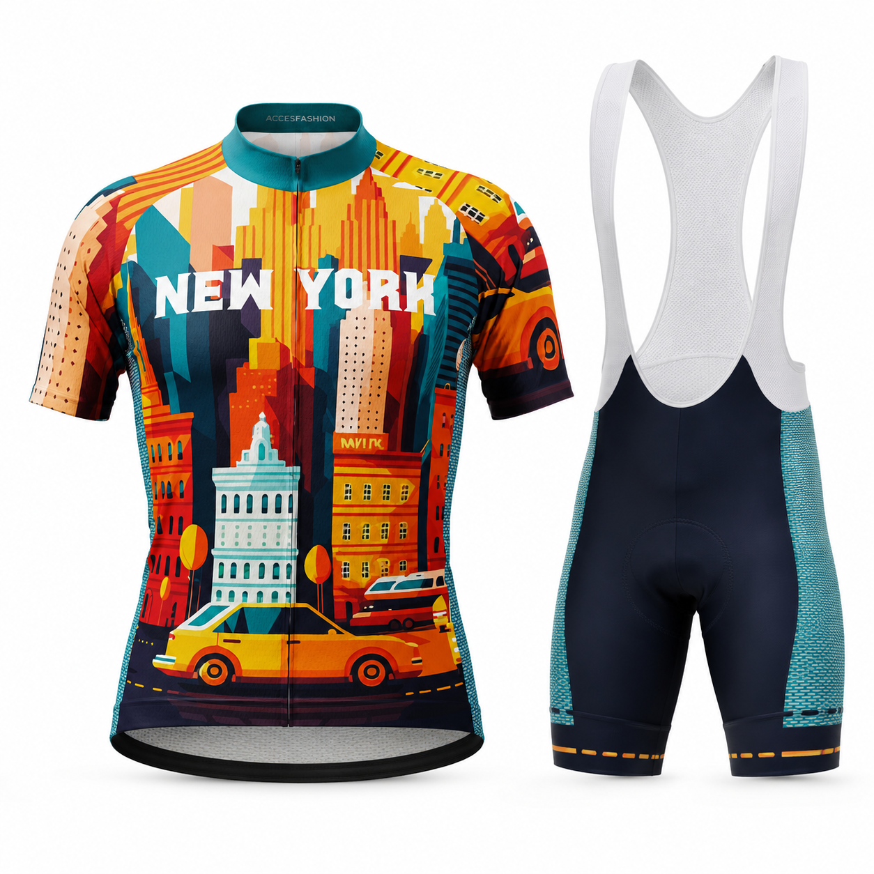 Men's Around The World - New York City Short Sleeve Cycling Jersey & Kit