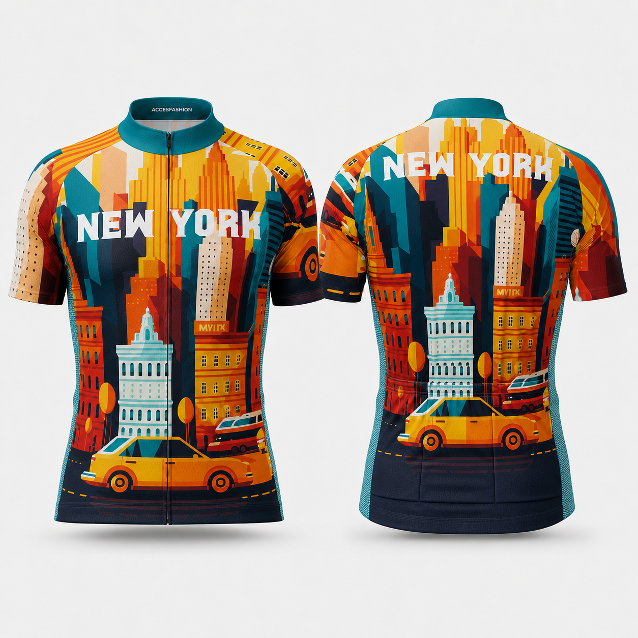 Men's Around The World - New York City Short Sleeve Cycling Jersey & Kit