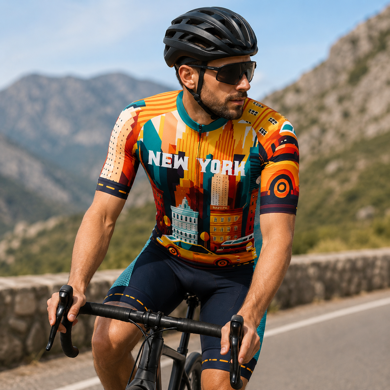 Men's Around The World - New York City Short Sleeve Cycling Jersey & Kit