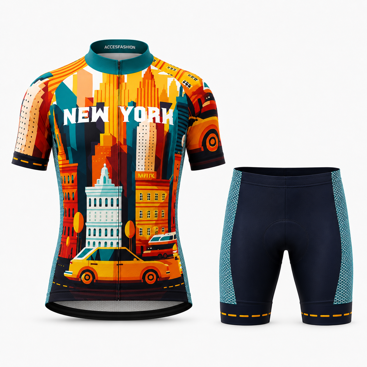 Men's Around The World - New York City Short Sleeve Cycling Jersey & Kit