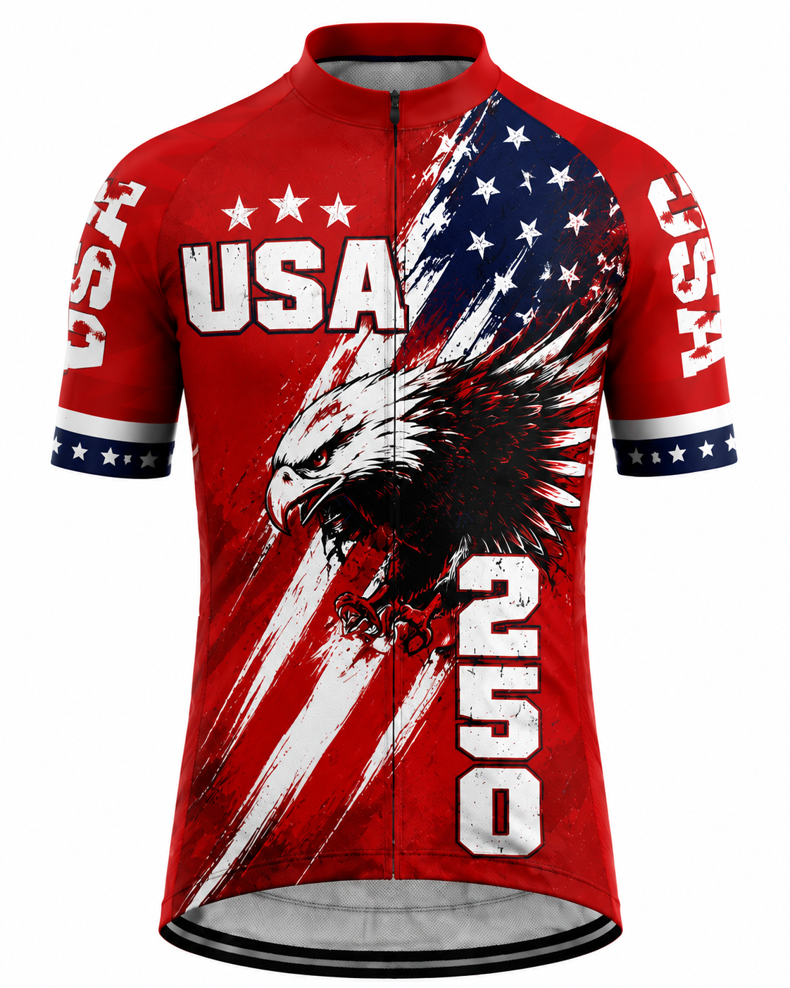Men's USA 250 Red White & Blue Patriotic Eagle Cycling Kit