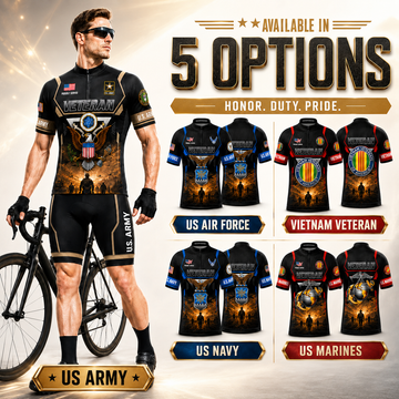 Men's U.S Veteran Cycling Kit, Gifts For US Veterans