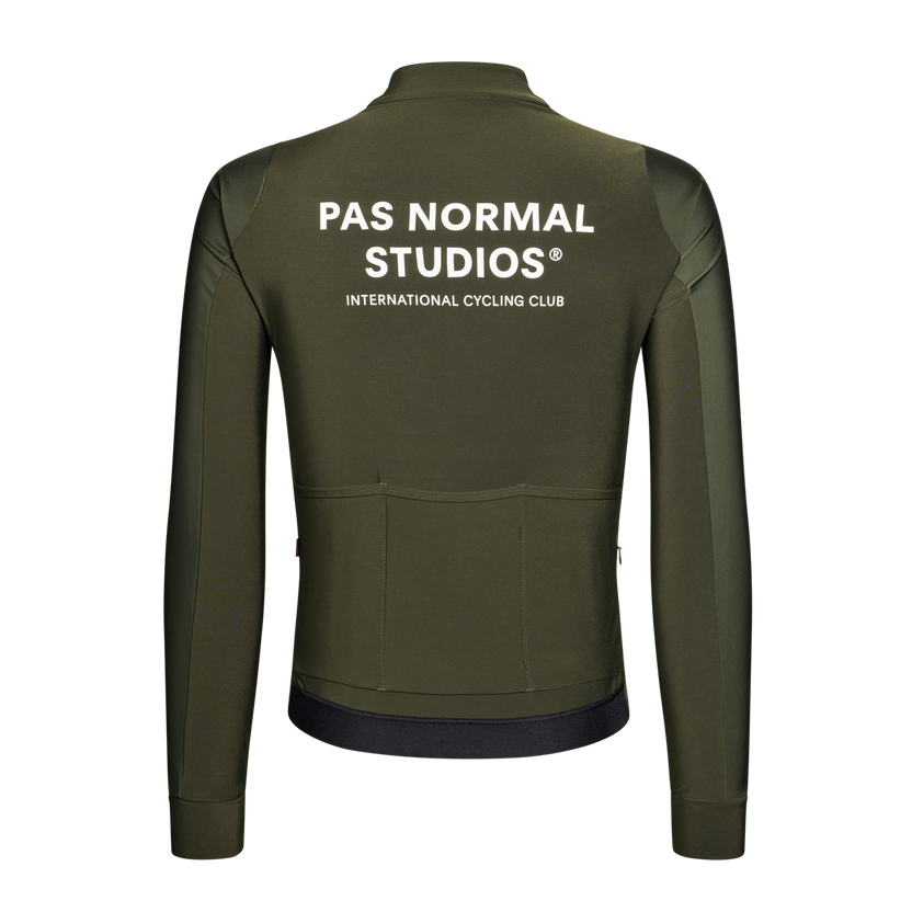 Pas Normal Studios Men's Mechanism Thermal Long Sleeve Jersey - Dark Olive