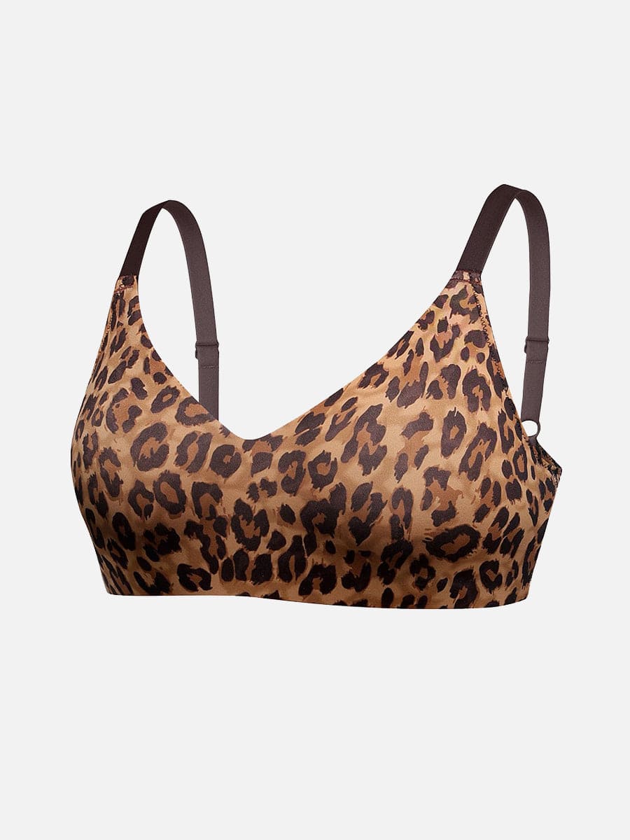 Seamless Comfort Underarm Smoothing V-Neck Bralette with Adjustable Straps