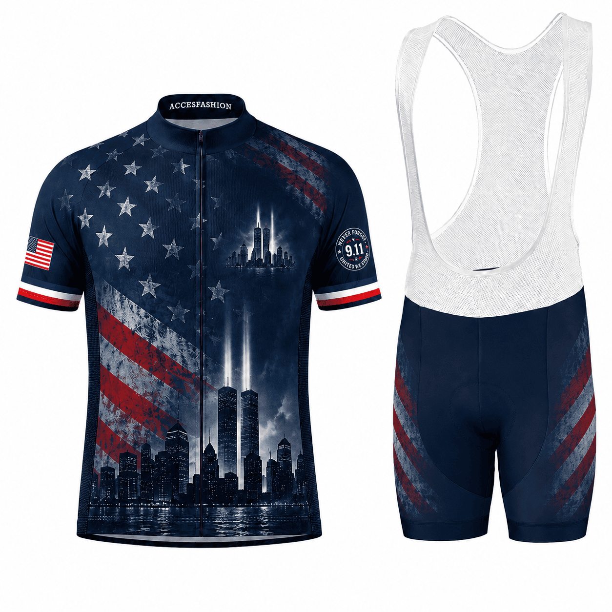 Never Forget 9/11 25th Anniversary Memorial Cycling Kit