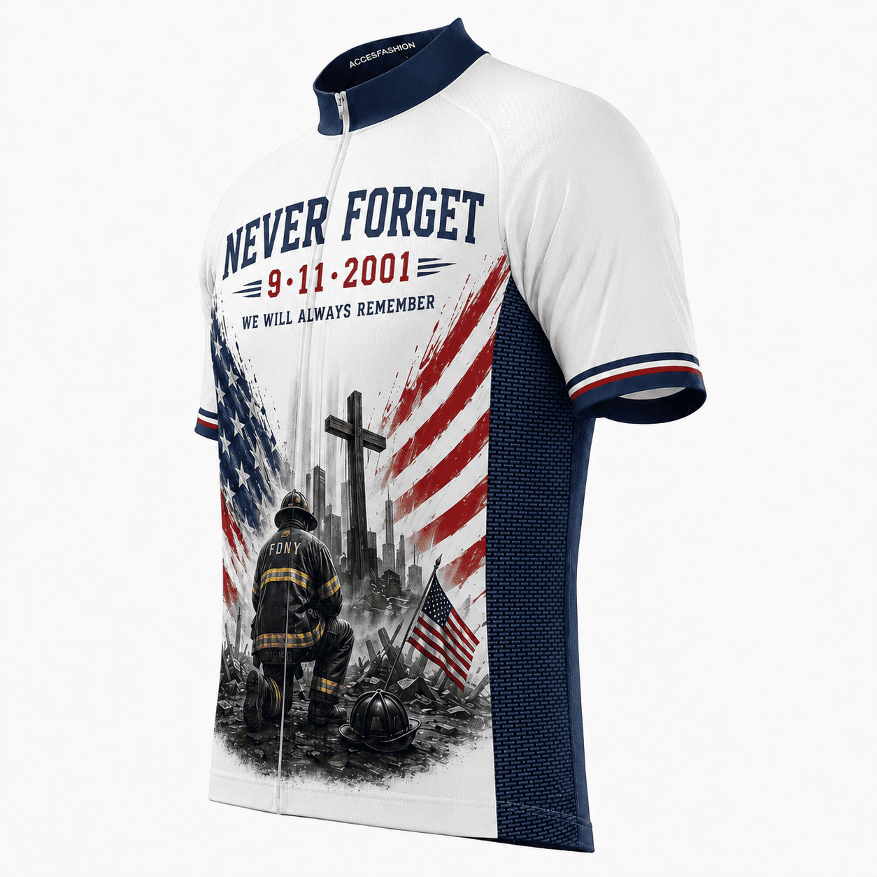 Never Forget 9/11 Firefighter Memorial Cycling Kit