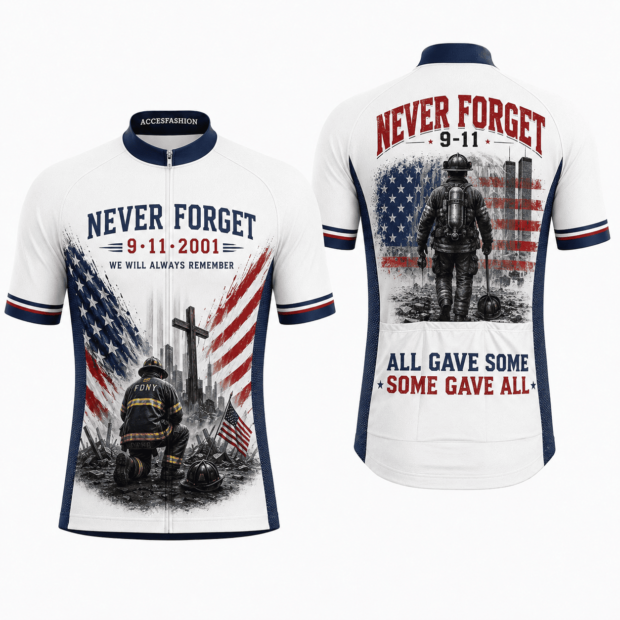 Never Forget 9/11 Firefighter Memorial Cycling Kit