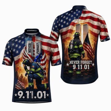 Never Forget 9/11 Firefighter Memorial Cycling Kit – American Flag Tribute