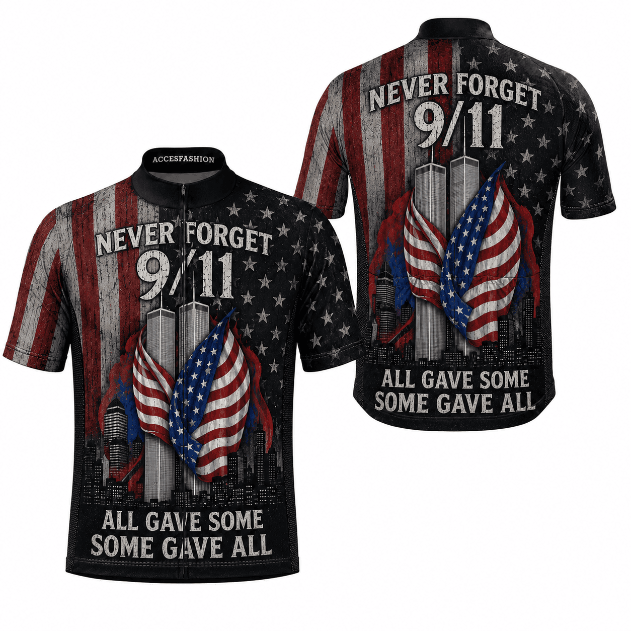 Never Forget 9/11 Memorial Cycling Kit – Patriotic American Flag