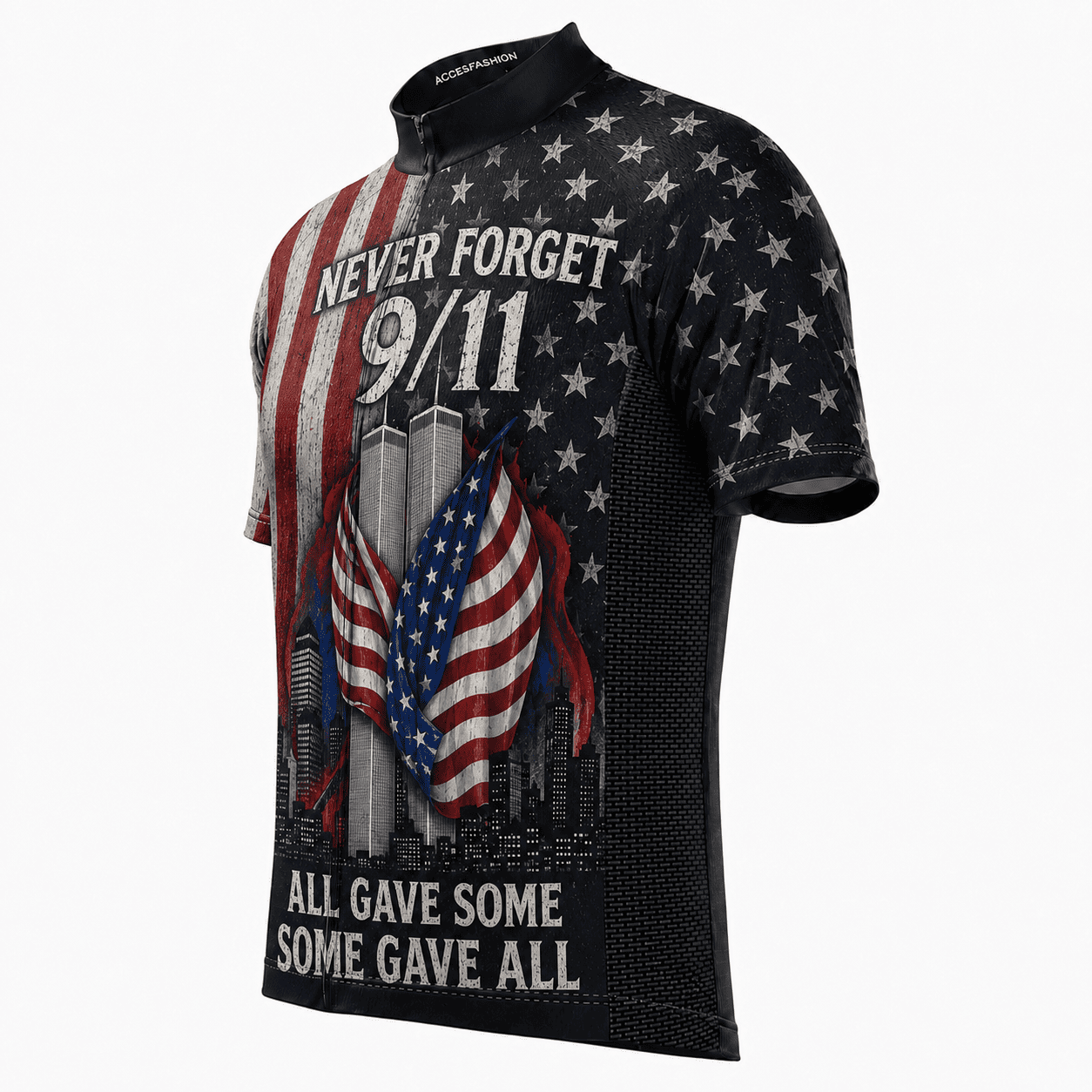 Never Forget 9/11 Memorial Cycling Kit – Patriotic American Flag