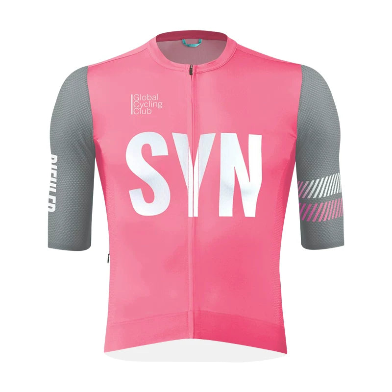 SYN Cycling Jersey Short Sleeve Men'S And Women'S Summer Road Bike Quick-Dry Breathable Professional Printed Cycling Jersey Set