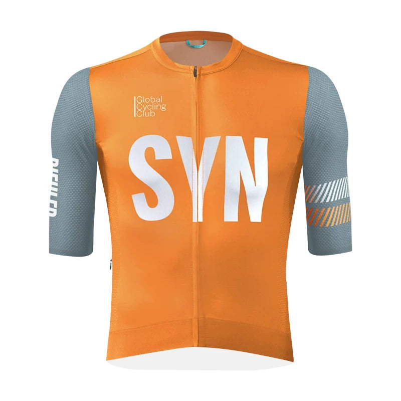 SYN Cycling Jersey Short Sleeve Men'S And Women'S Summer Road Bike Quick-Dry Breathable Professional Printed Cycling Jersey Set