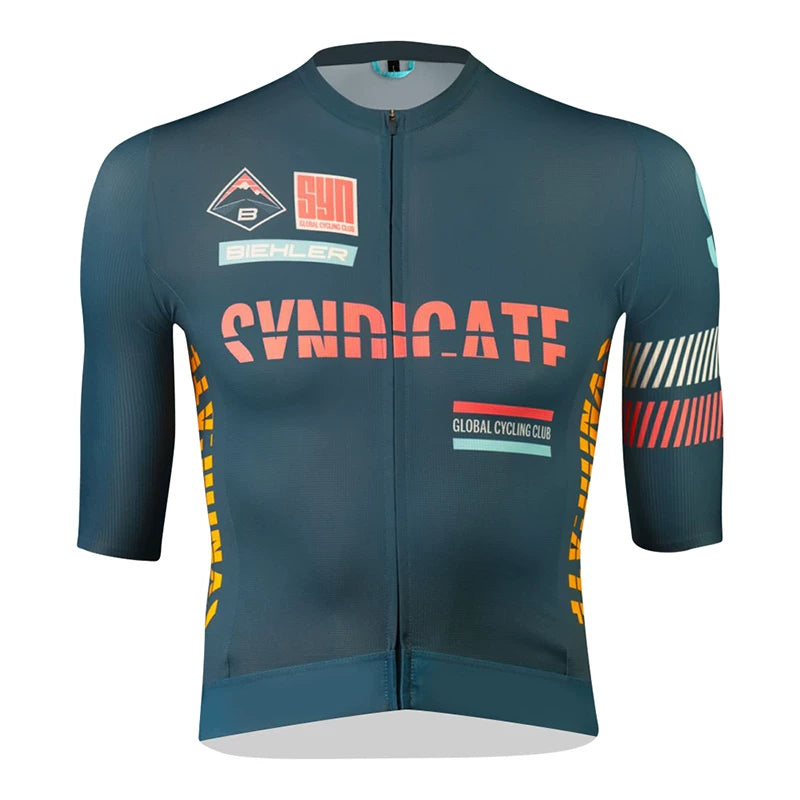 SYN25 New Men'S And Women'S Summer Road Bike & Mountain Bike High-Elasticity, Quick-Dry, Breathable Short-Sleeve Cycling Jersey