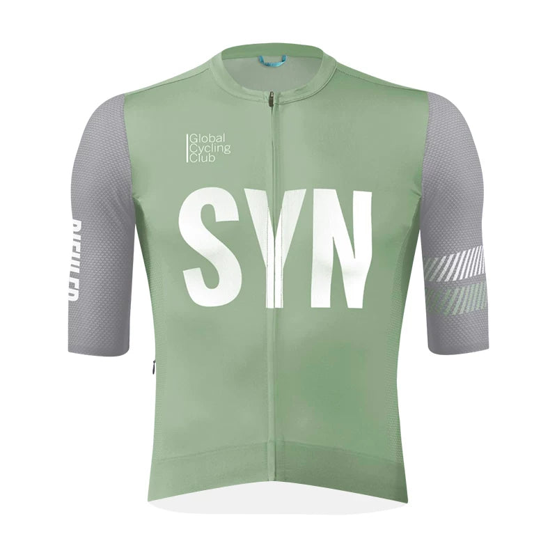 SYN Cycling Jersey Short Sleeve Men'S And Women'S Summer Road Bike Quick-Dry Breathable Professional Printed Cycling Jersey Set