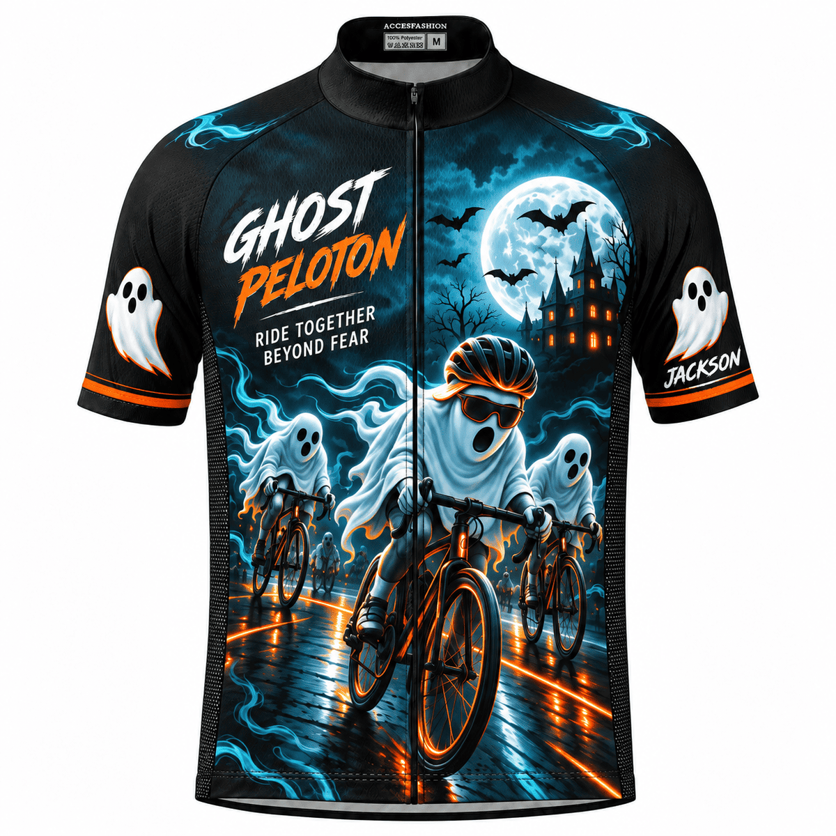 Personalized Ghost Peloton Halloween Cycling Jersey & Kit – Custom Name & Number