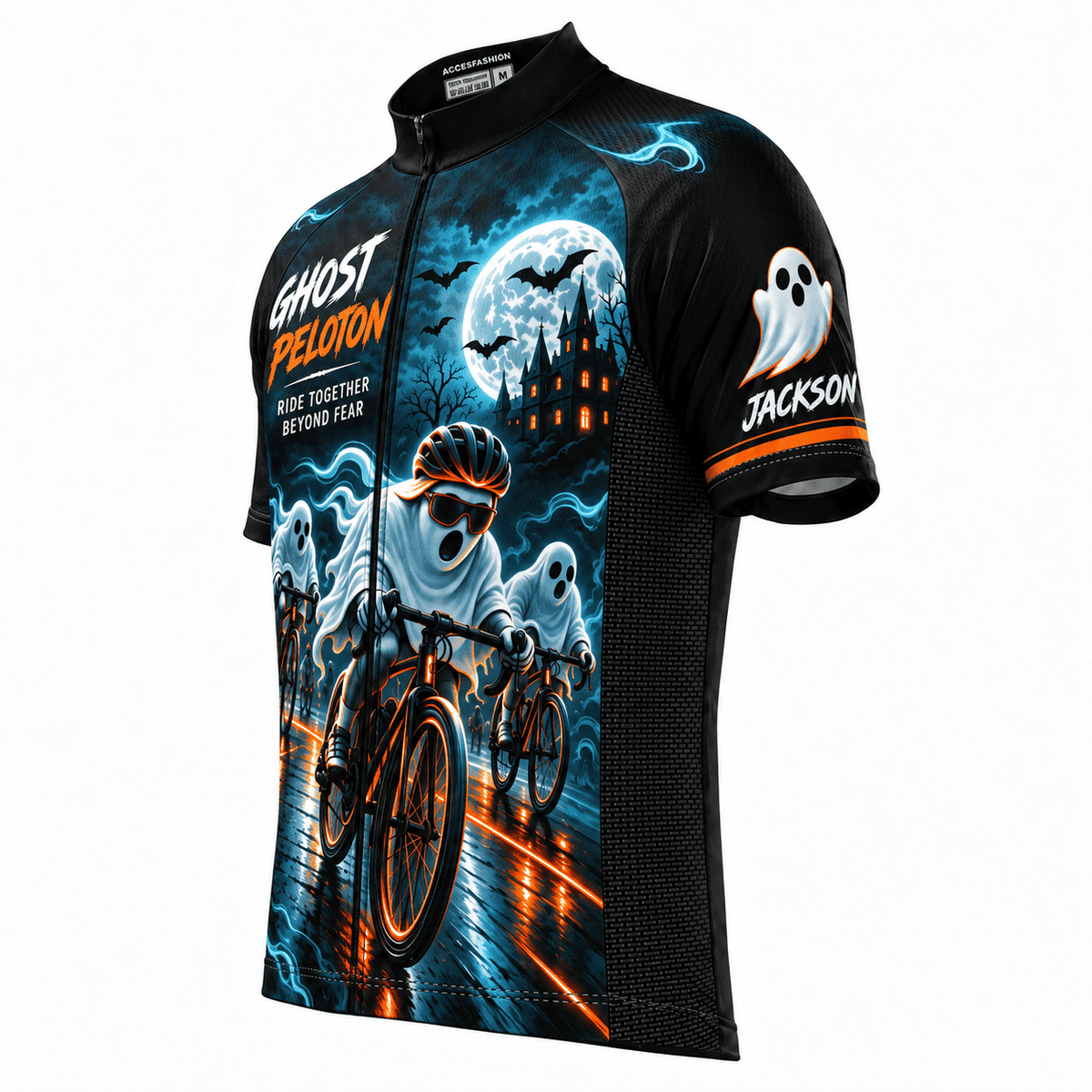 Personalized Ghost Peloton Halloween Cycling Jersey & Kit – Custom Name & Number