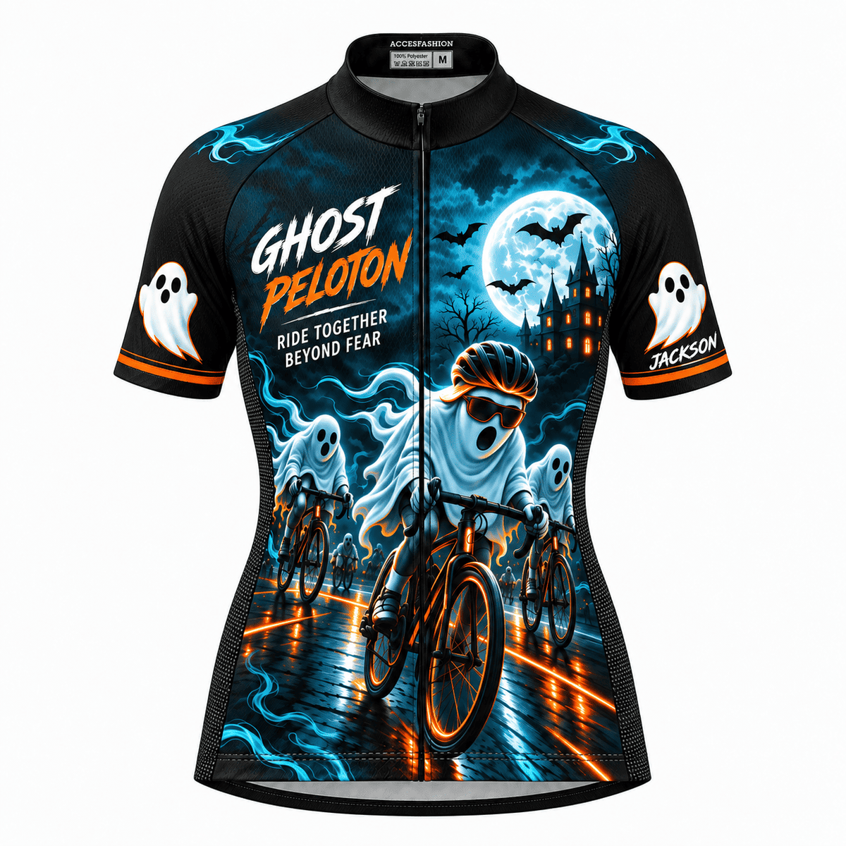 Personalized Ghost Peloton Halloween Cycling Jersey & Kit – Custom Name & Number