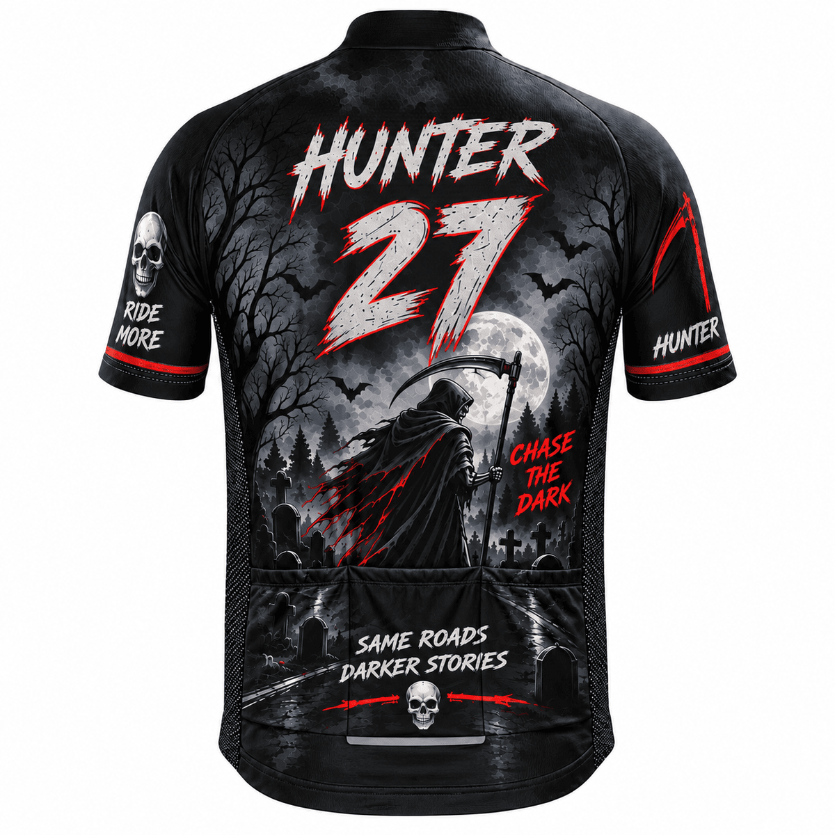 Personalized Grim Reaper Hunter Cycling Jersey & Kit Halloween Ride