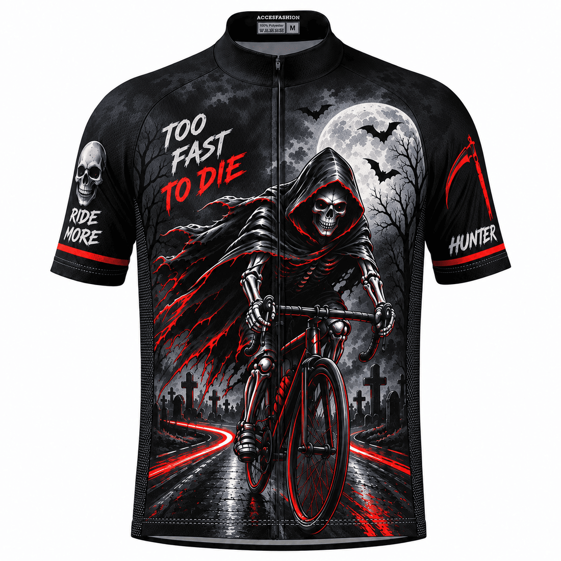 Personalized Grim Reaper Hunter Cycling Jersey & Kit Halloween Ride