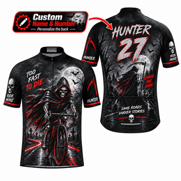 Personalized Grim Reaper Hunter Cycling Jersey & Kit Halloween Ride