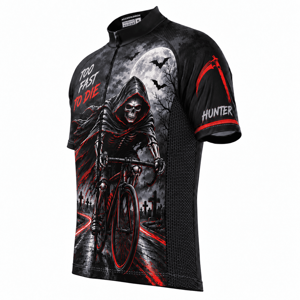 Personalized Grim Reaper Hunter Cycling Jersey & Kit Halloween Ride