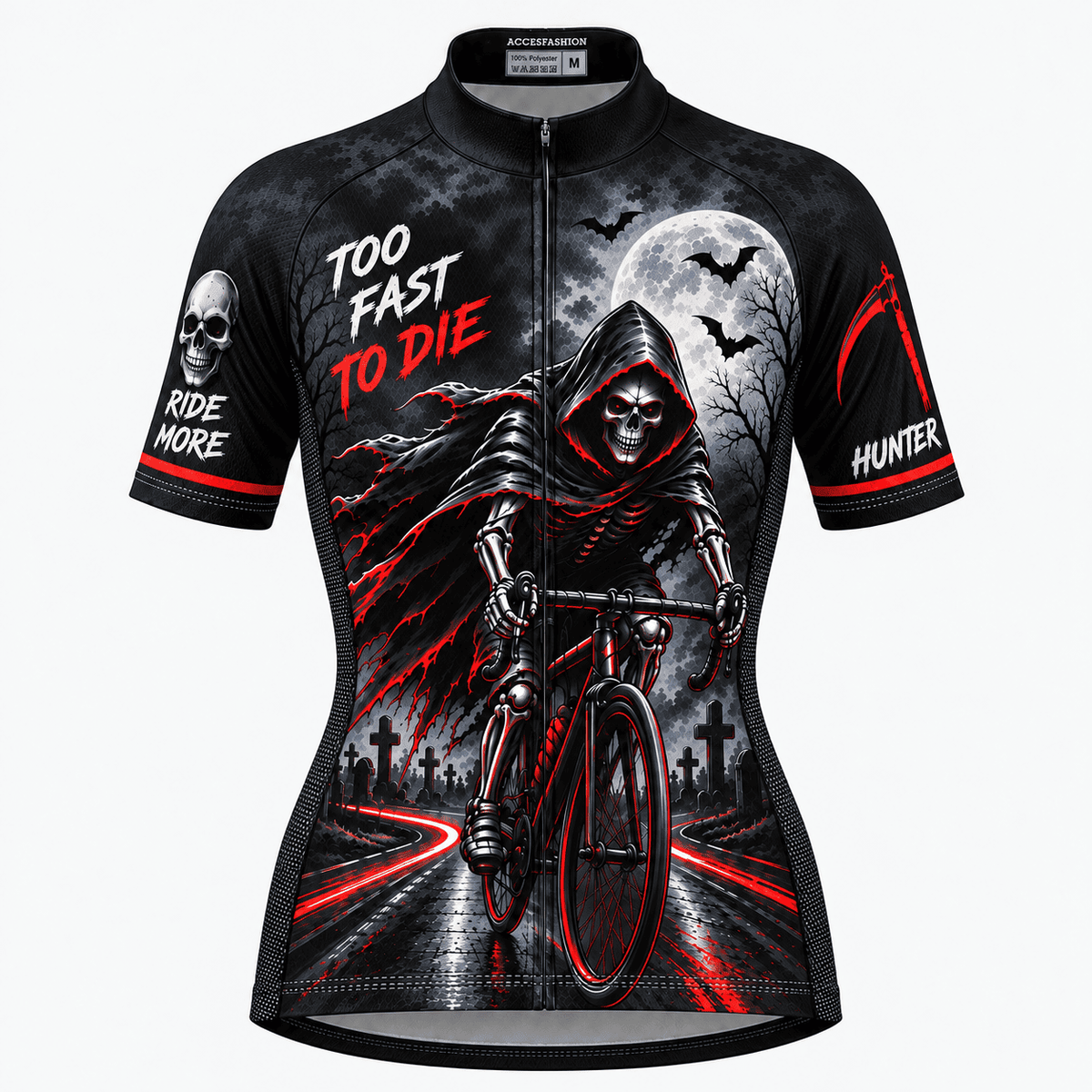 Personalized Grim Reaper Hunter Cycling Jersey & Kit Halloween Ride