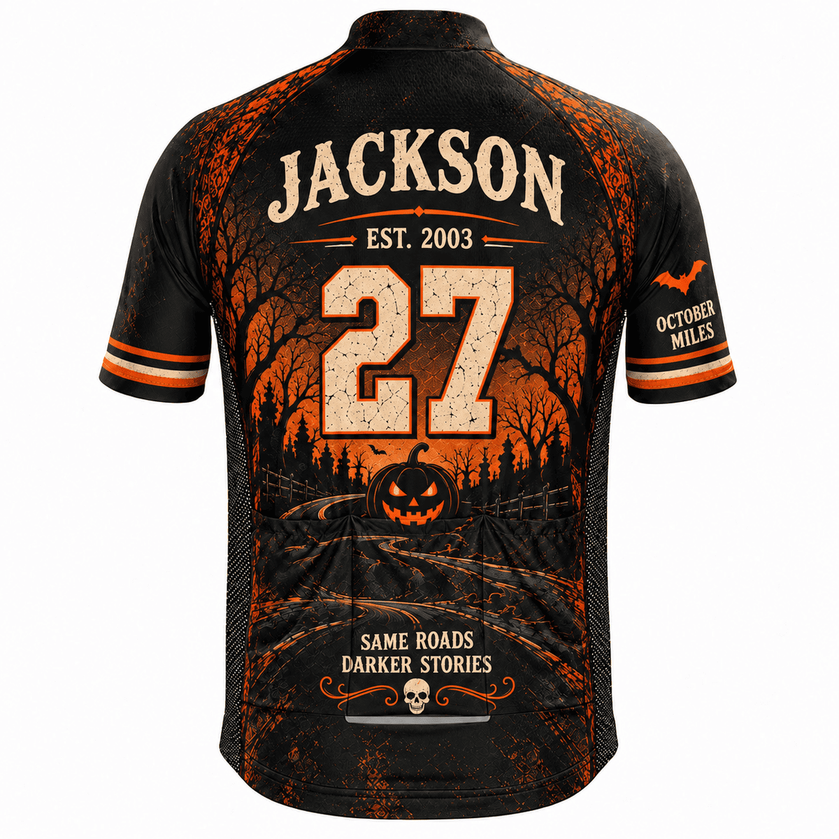 Personalized Halloween Ride Club Cycling Kit – Custom Name & Number
