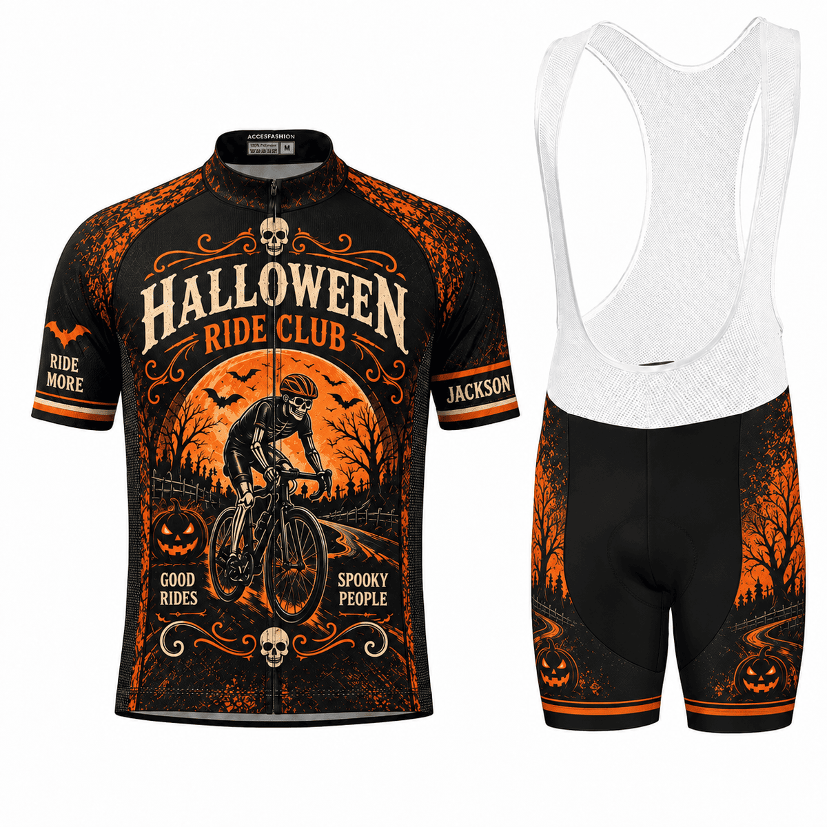 Personalized Halloween Ride Club Cycling Kit – Custom Name & Number