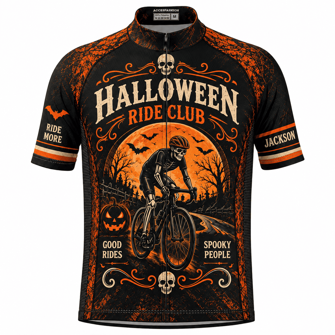 Personalized Halloween Ride Club Cycling Kit – Custom Name & Number
