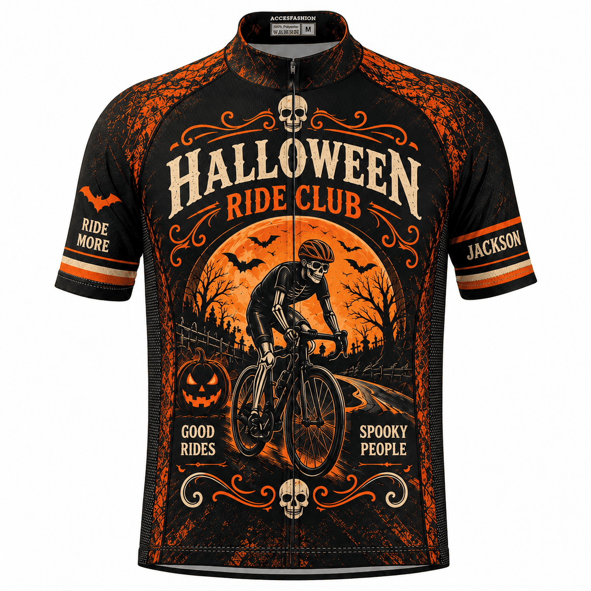 Personalized Halloween Ride Club Cycling Kit – Custom Name & Number