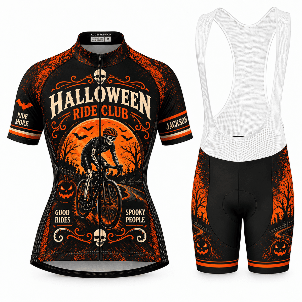 Personalized Halloween Ride Club Cycling Kit – Custom Name & Number