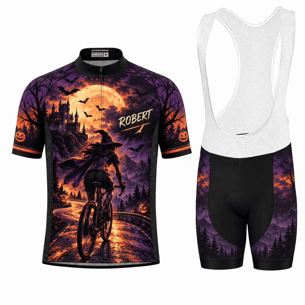 Personalized Halloween Witch Moon Cycling Jersey & Kit