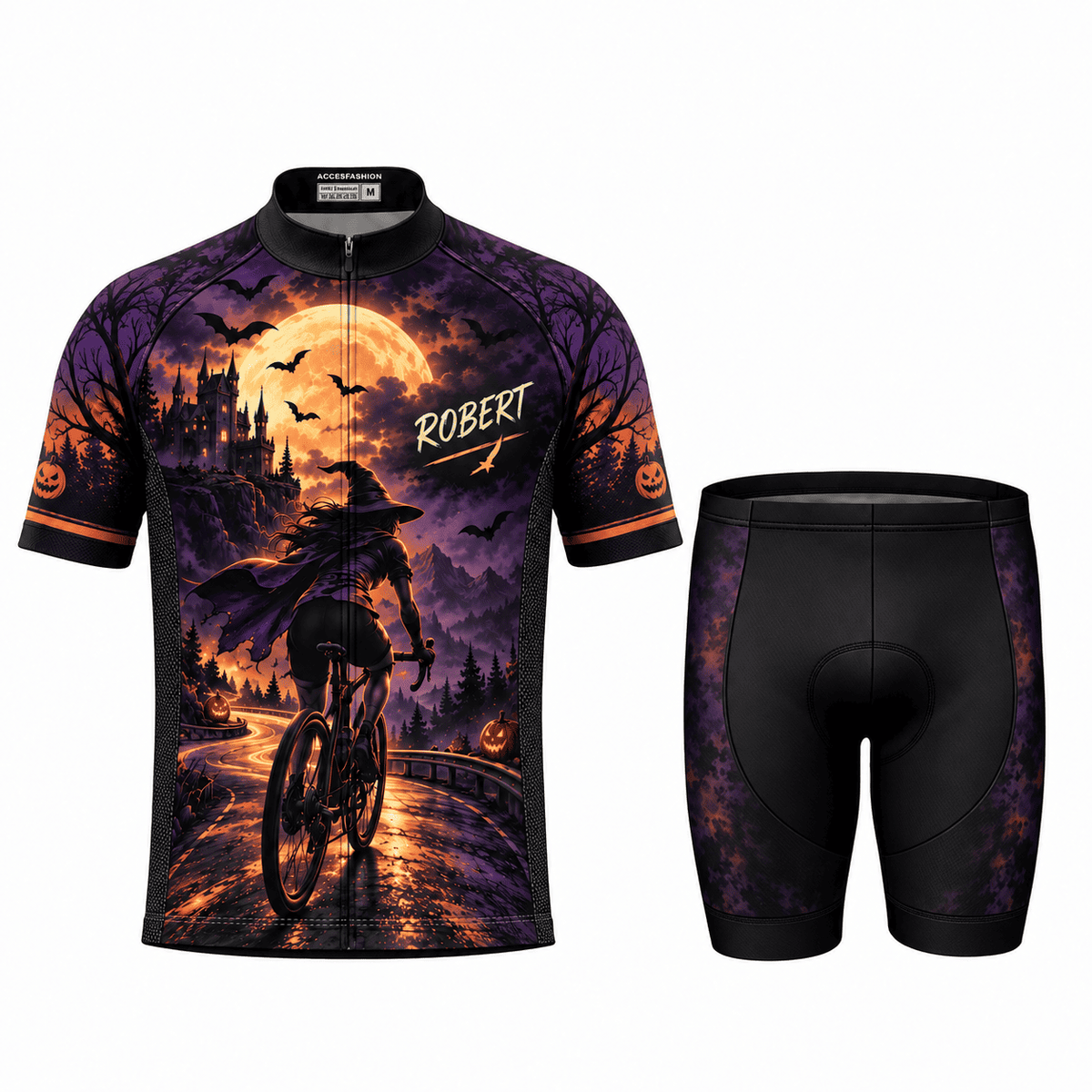 Personalized Halloween Witch Moon Cycling Jersey & Kit