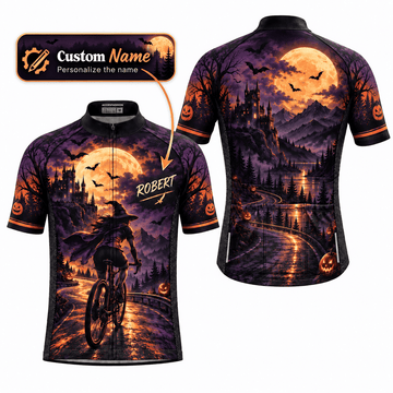 Personalized Halloween Witch Moon Cycling Jersey & Kit