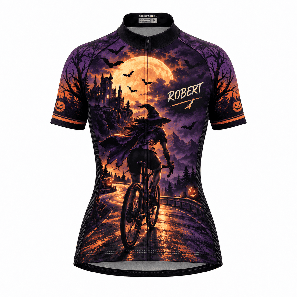 Personalized Halloween Witch Moon Cycling Jersey & Kit