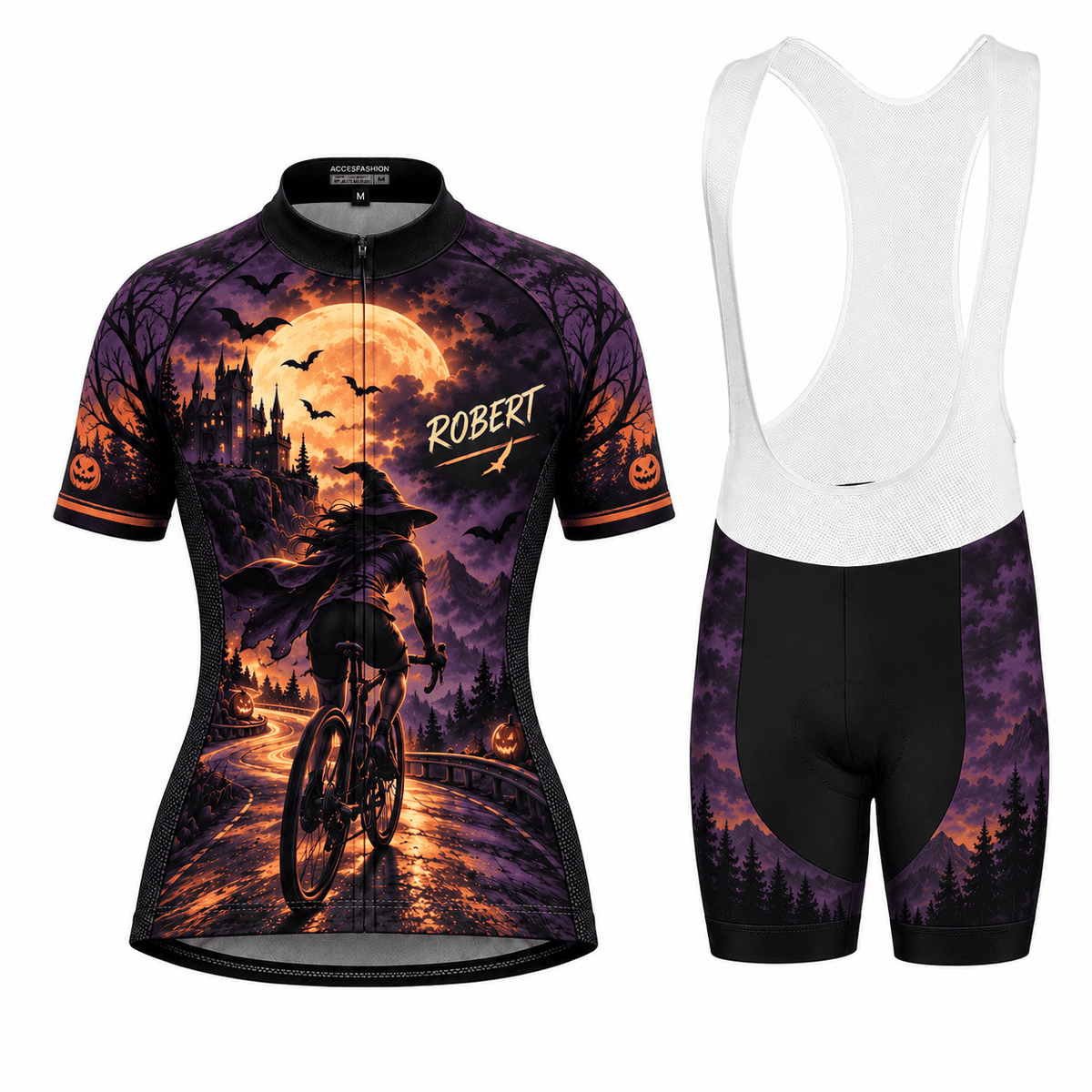 Personalized Halloween Witch Moon Cycling Jersey & Kit