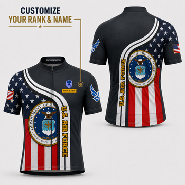 Personalized Military U.S. Air Force Inspired Cycling Jersey Kit