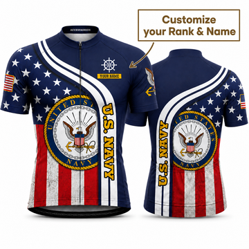 Personalized Military U.S. Navy Inspired Cycling Jersey Kit