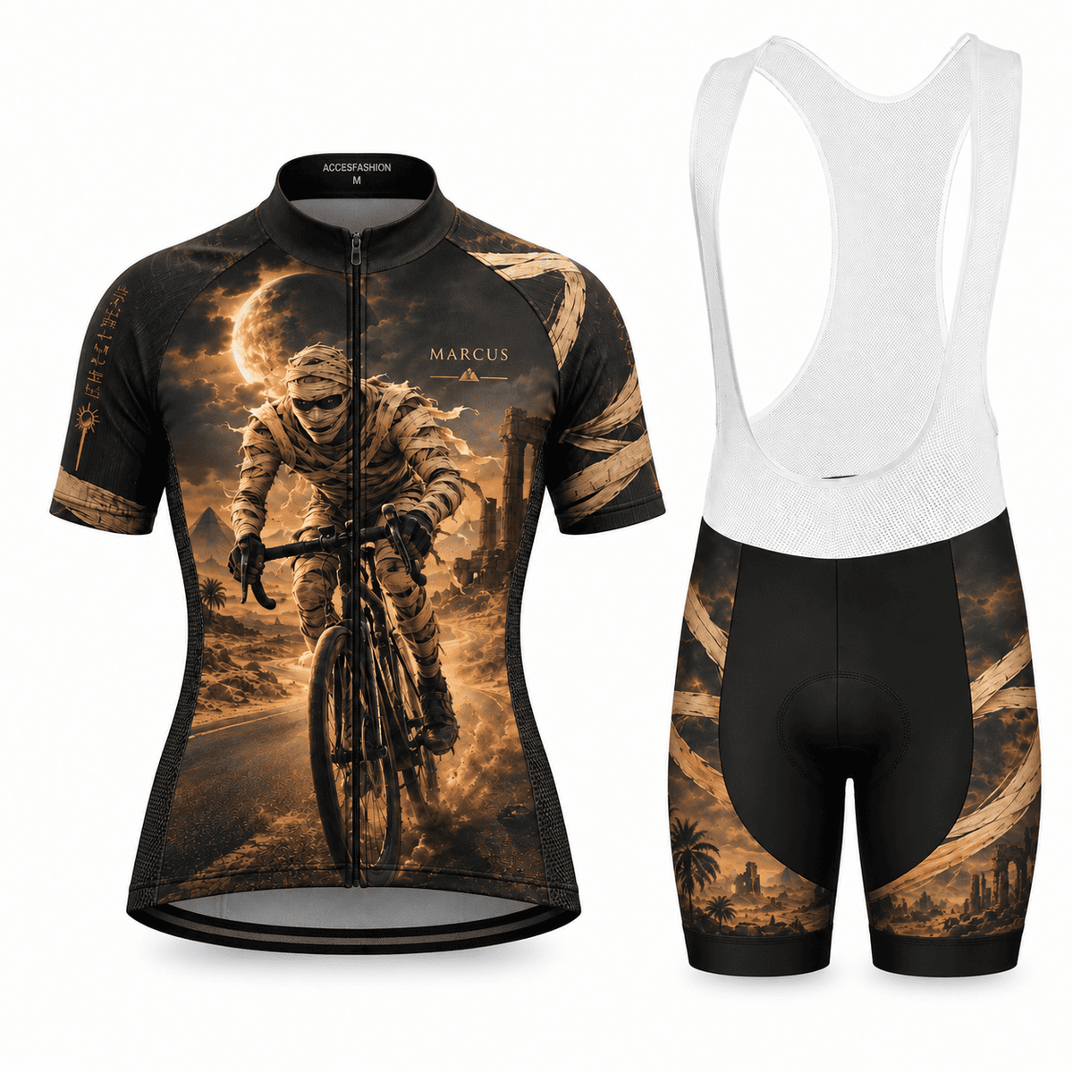 Personalized Mummy Rider Egyptian Desert Halloween Cycling Jersey & Kit