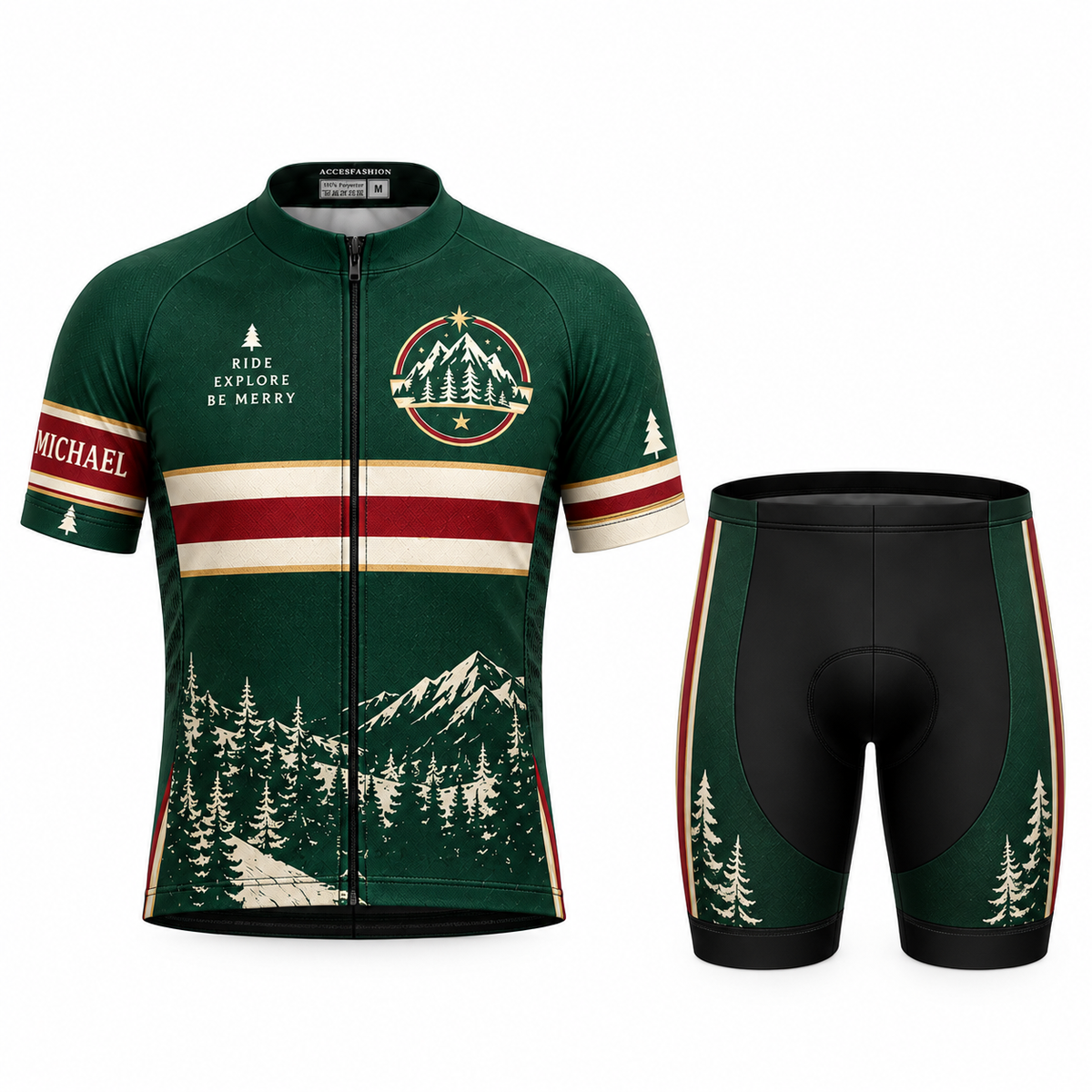 Personalized North Pole Cycling Club Christmas Cycling Jersey & Kit