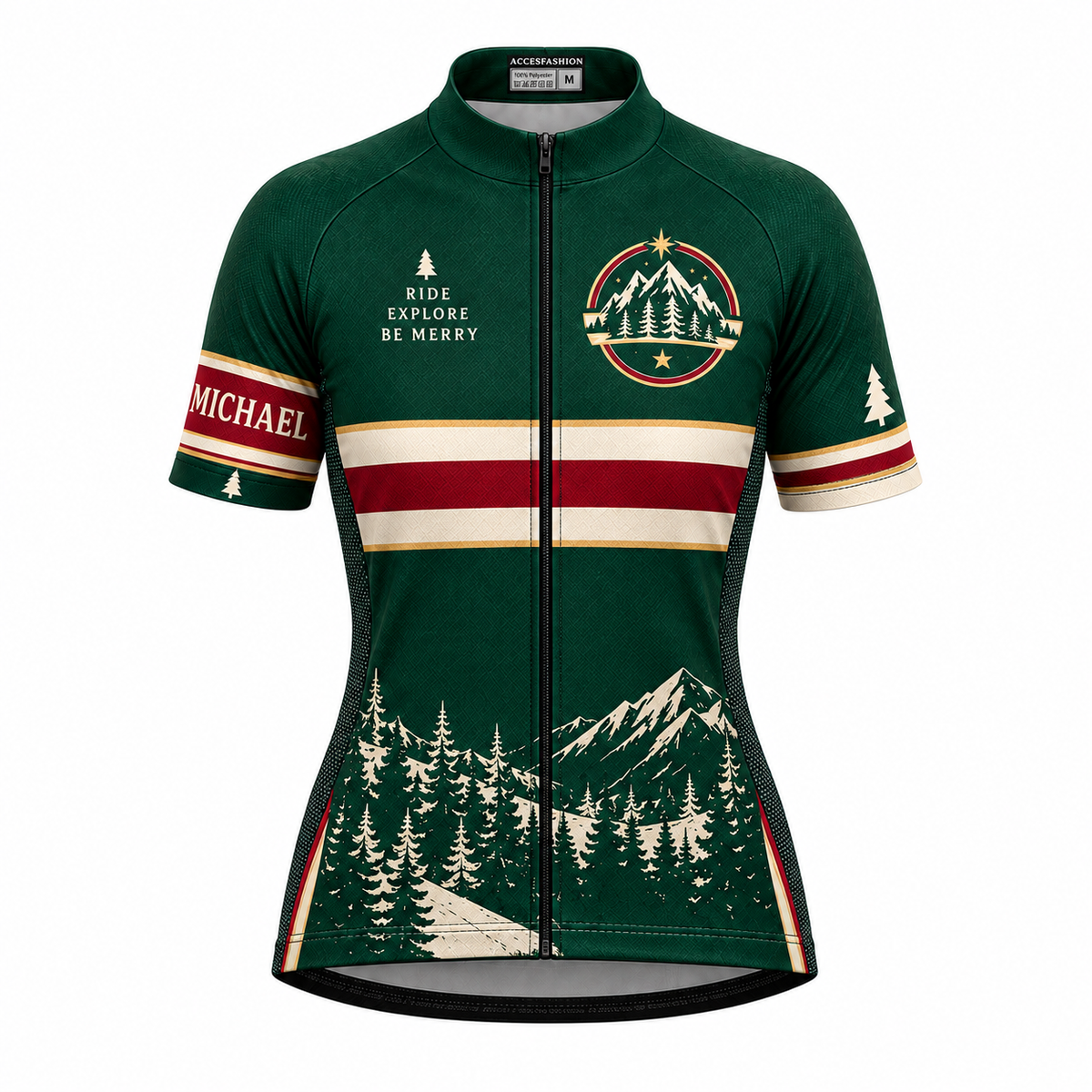 Personalized North Pole Cycling Club Christmas Cycling Jersey & Kit
