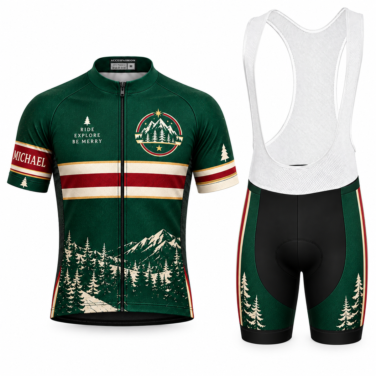 Personalized North Pole Cycling Club Christmas Cycling Jersey & Kit