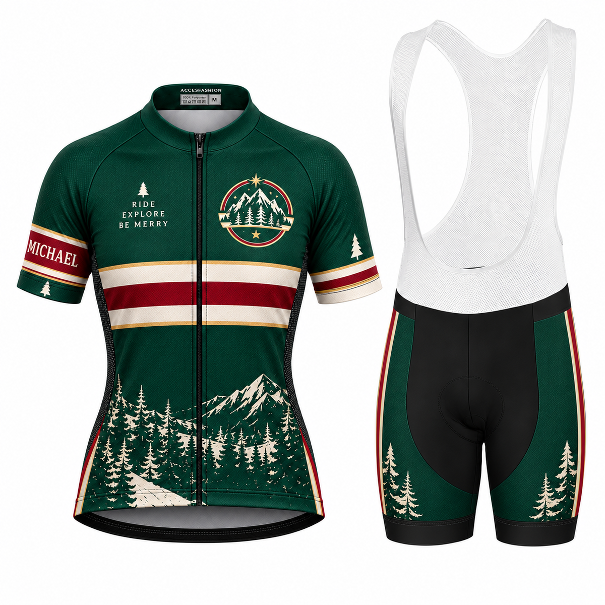 Personalized North Pole Cycling Club Christmas Cycling Jersey & Kit