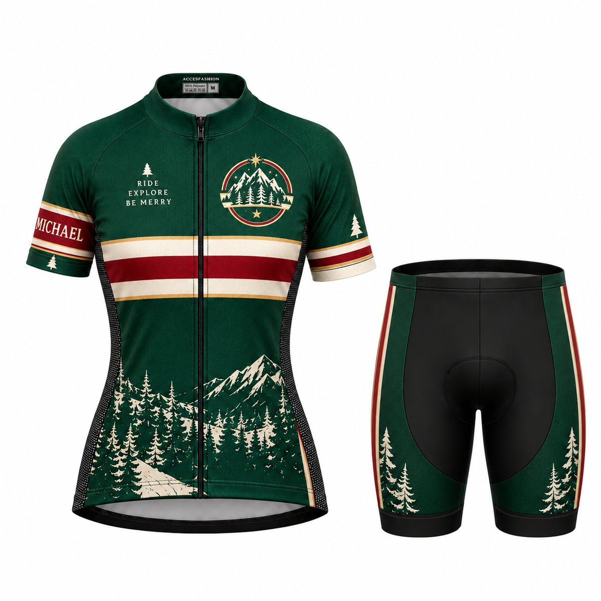 Personalized North Pole Cycling Club Christmas Cycling Jersey & Kit