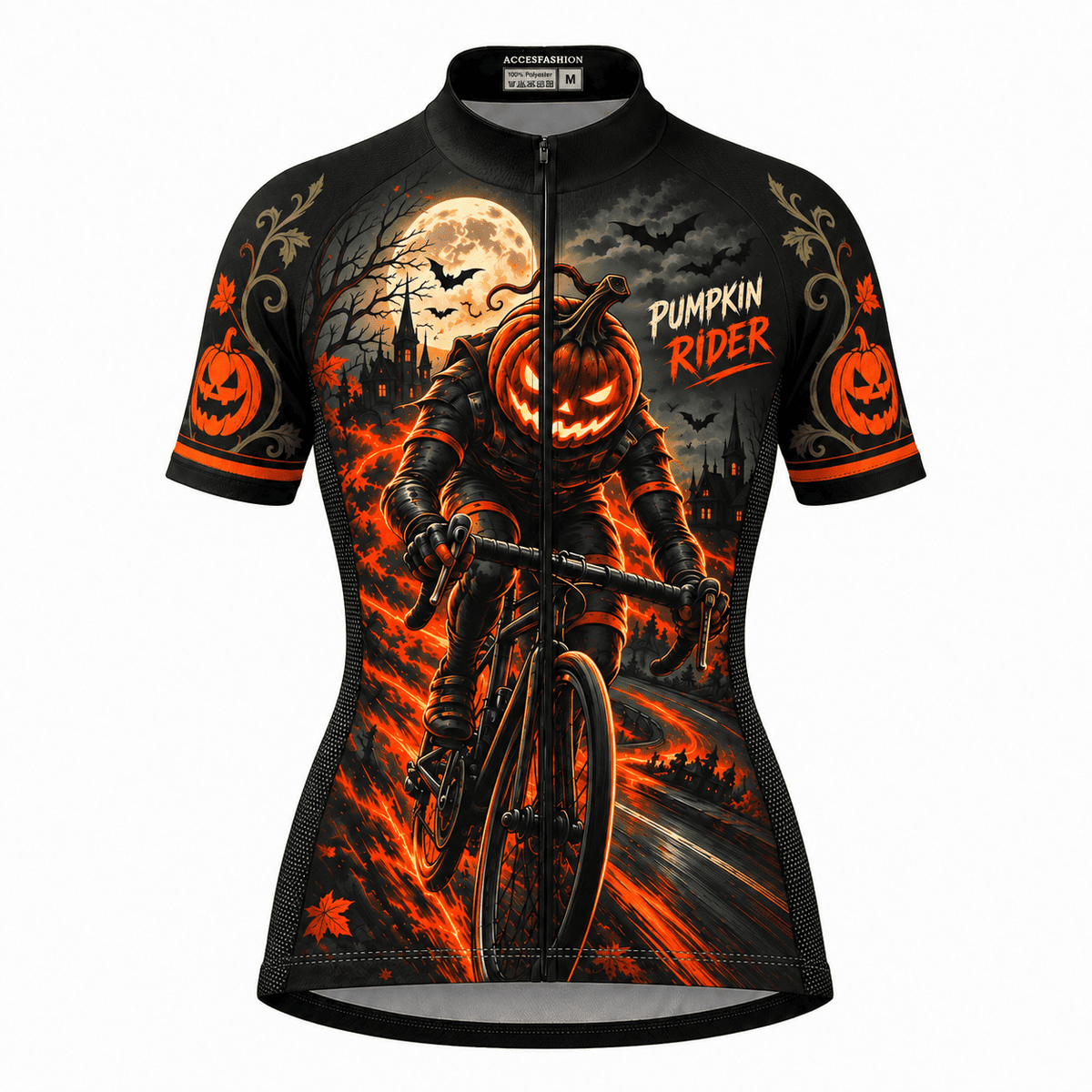 Personalized Pumpkin Rider Halloween Cycling Kit – Custom Name, Number