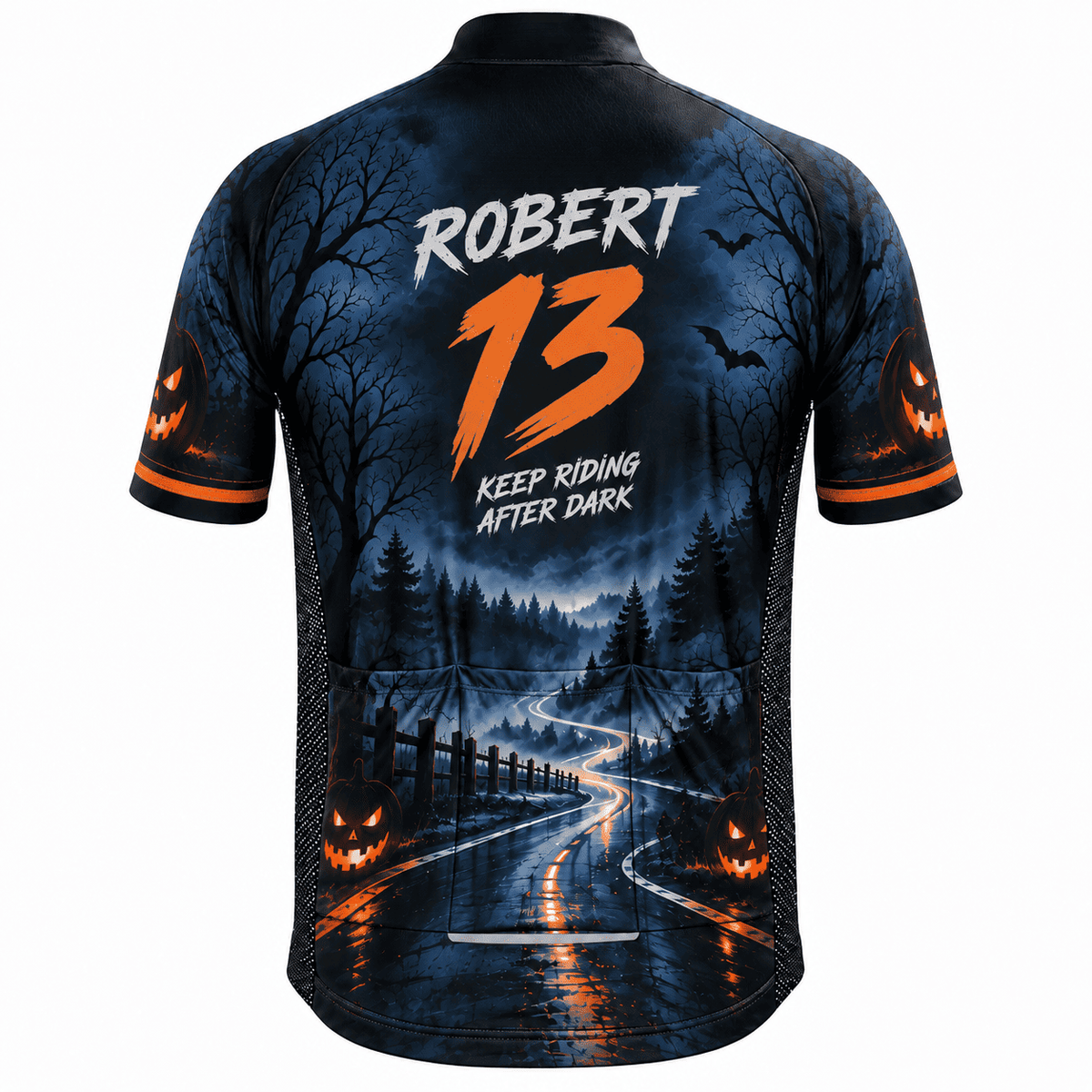 Personalized Ride After Dark Halloween Cycling Kit – Custom Name & Number